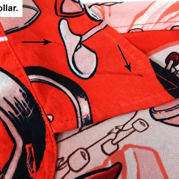 Vintage Flamehead JNCO Button Shirt Medium Red 90s Skater BMX Bike Cartoon Skate - Picture 9 of 16